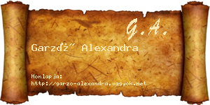 Garzó Alexandra névjegykártya